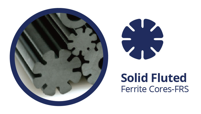 solid fluted ferrited cores